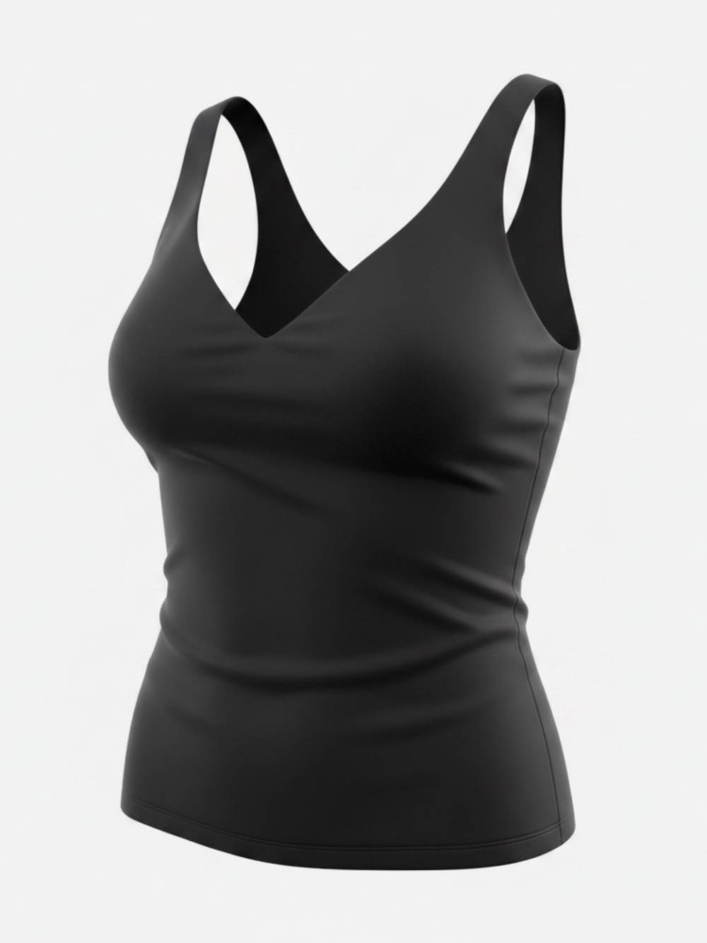 White Fox Boutique Black V-Neck Tank Top